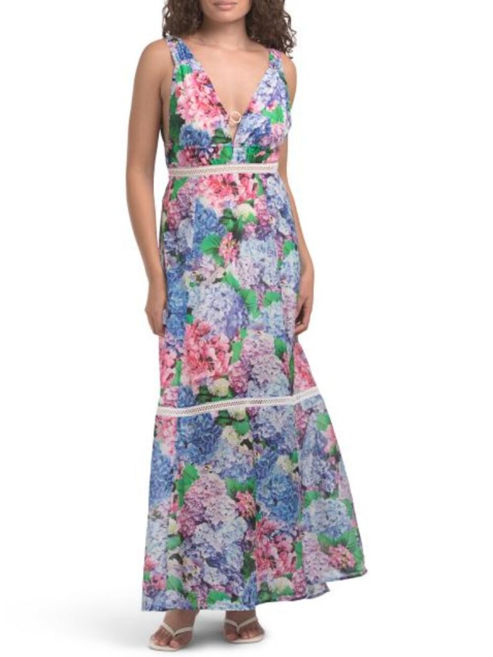 AQUA BLU Flora Maxi Dress